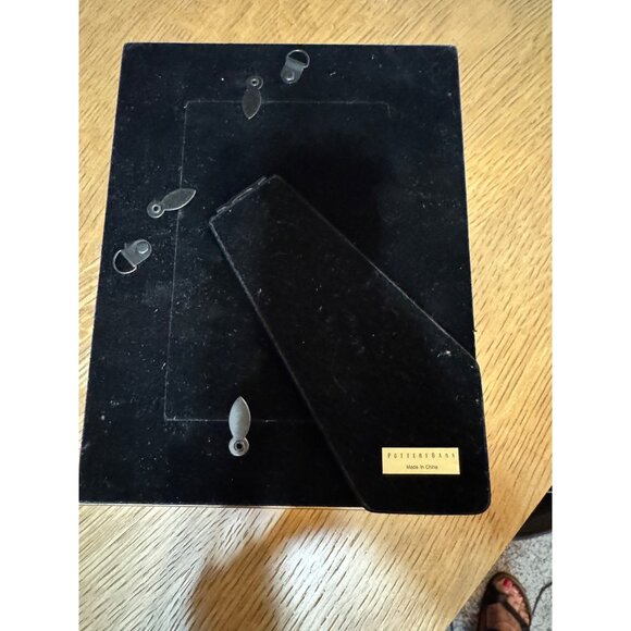 Pottery Barn Gold-Tone Wood Picture Frame With Black Velvet Back - Picture 5 of 6